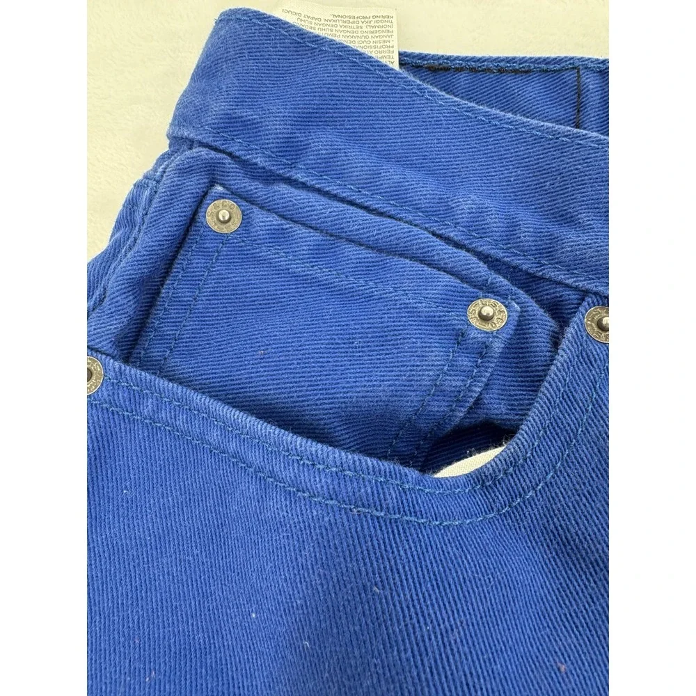 Levi's 541 Mens 33x32 Athletic Taper Jeans Royal Blue Twill Pants